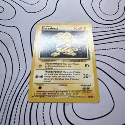 Pokemon Electabuzz 20/102 Base Set Rare Non-Holo Card LP - Image 2
