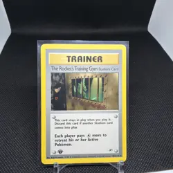 Rocket's Training Gym Stadium 104/132 1st Edition Gym Heroes Pokemon TCG Vintage - Image 1
