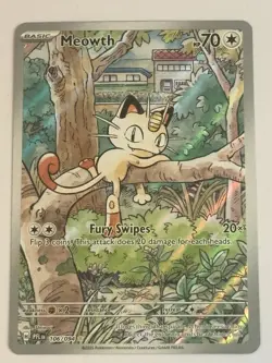Meowth 106/094 Pokemon TCG Phantasmal Flames English Illustration Rare IR NM - Image 1