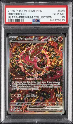 2025 POKEMON MEP EN-ME BLACK STAR PROMO #024 ORICORIO EX PSA 10 - Image 1
