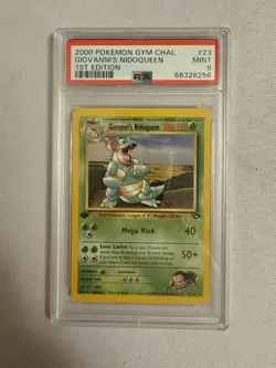 2000 Pokemon 1st Edition Giovanni’s Nidoqueen Rare Gym Challenge 23/132 PSA 9 - Image 1
