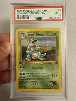 2000 Pokemon 1st Edition Giovanni’s Nidoqueen Rare Gym Challenge 23/132 PSA 9 - Image 2