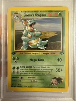 2000 Pokemon 1st Edition Giovanni’s Nidoqueen Rare Gym Challenge 23/132 PSA 9 - Image 3