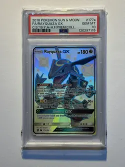 2018 POKEMON SUN & MOON CELESTIAL STORM - RAYQUAZA GX 177a PSA 10 - Image 1