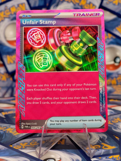 Unfair Stamp 165/167 - Ace Spec Rare Twilight Masquerade Pokemon TCG NM - Image 1