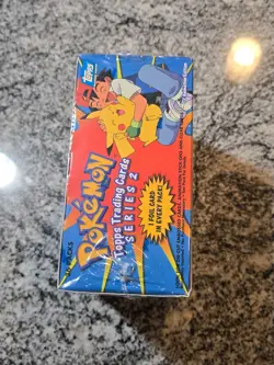 Topps Series 2 English Booster Box Pokemon 2000 Blue Label New Factory Sealed - Image 3