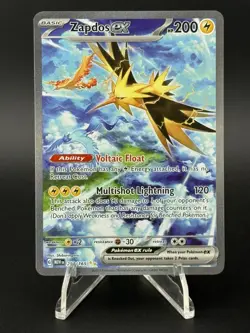 Pokemon TCG Zapdos EX 202/165 Scarlet & Violet 151 SIR Holo NM Card English - Image 1