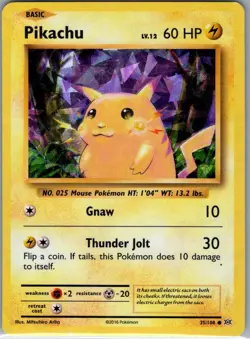 Pikachu - 35/108 (Cracked Ice Holo) 035/108 Deck Exclusives - Pokemon Card - LP - Image 1