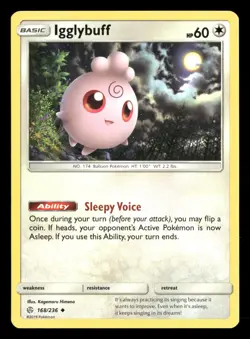 Igglybuff 168/236 SM - Cosmic Eclipse Pokemon TCG - Image 1
