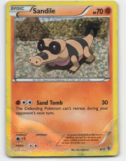 2011 Pokemon, McDonald's Promos, #8/12 Sandile, Holo - Image 1