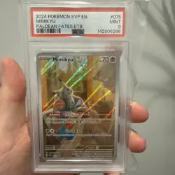 Pokemon Mimikyu 075 SV: Scarlet & Violet Promo Holo PSA 9 English 2024 - Image 2