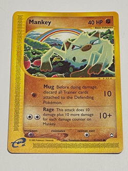 Pokemon Aquapolis MANKEY Common Base Set #92/147 E-Series NM Komiya - Image 1