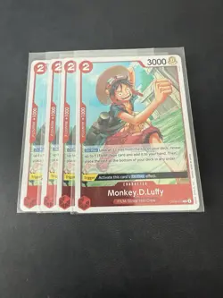 One Piece English 4x Playset Rare of OP06-013 Monkey D Luffy - Image 1