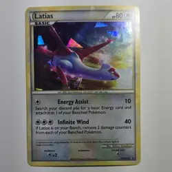 Pokemon TCG Latias Holo Basic 80 HP HGSS 10 2010 English Card Stock - Image 1