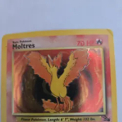Pokemon Moltres 12/62 Fossil Unlimited Holo 1999 Card - Image 5