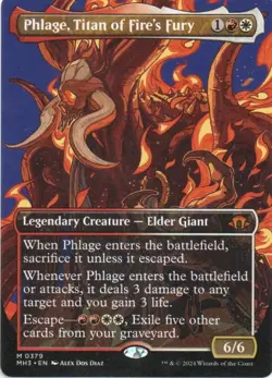 MTG: Modern Horizons 3: Borderless Phlage, Titan of Fire's Fury: LP Condition - Image 1