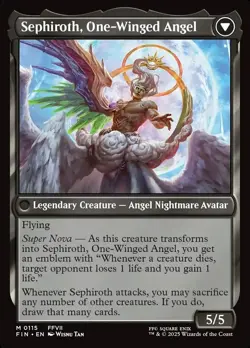 MTG Sephiroth, Fabled SOLDIER Sephiroth, One-Winged Angel Final Fantasy Mythic - Image 2