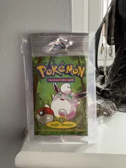 1999 Pokemon Jungle Booster Pack - SEALED - Long Crimp - - Image 1