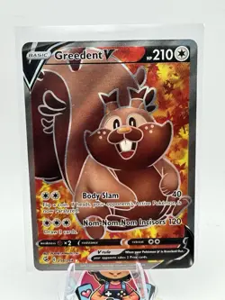 Pokemon TCG Greedent V Fusion Strike 256/264 Holo Full Art - Image 1