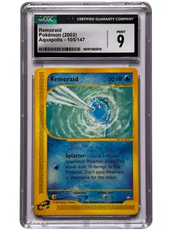 Remoraid Aquapolis 2003 105/147 CGC 9 Non-Holo Pokemon - Image 1