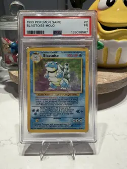 1999 Pokemon Blastoise Holo Base Set TCG Card 2/102 PSA 1 - Image 1