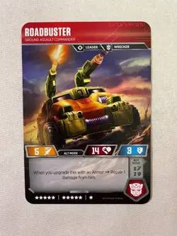 Transformers TCG card Roadbuster Ground Assault Commander T34 - near mint - Image 2
