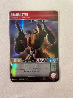 Transformers TCG card Roadbuster Ground Assault Commander T34 - near mint - Image 3