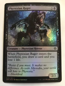 MTG Dominaria United Phyrexian Rager Foil 099/281 LP - Image 1