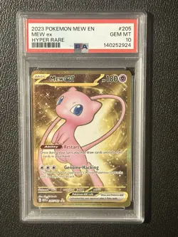 2023 Pokemon Mew Ex Gold Hyper Rare PSA 10 #205 - Image 1