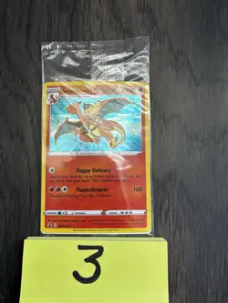 Special Delivery Charizard Pokemon Center Promo Card Holo (SWSH075) - SEALED - Image 1