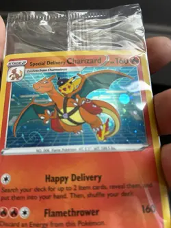 Special Delivery Charizard Pokemon Center Promo Card Holo (SWSH075) - SEALED - Image 2