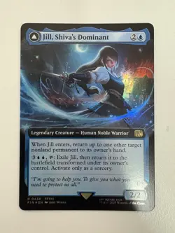 Jill Shiva’s Dominant / Warden of Ice Foil Borderless MTG Magic Card NM Mint FIN - Image 1