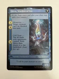 Jill Shiva’s Dominant / Warden of Ice Foil Borderless MTG Magic Card NM Mint FIN - Image 2