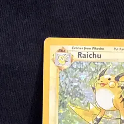 Pokemon TCG Raichu Holo Rare Card 14/102 Base Set 1999 Card Stock - Image 2
