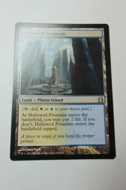 MTG Hallowed Fountain x1- -Return to Ravnica-Lightly Played - Image 1