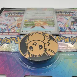 Prismatic Evolutions 2 Pack Blister 2025 Pokemon Day Promo Misprint Eevee Coin - Image 5