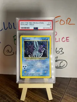 ✨ 2001 POKEMON NEO REVELATION #14 SUICUNE-HOLO PSA 9 DOUBLE HOLO ✨ - Image 1