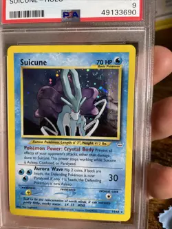 ✨ 2001 POKEMON NEO REVELATION #14 SUICUNE-HOLO PSA 9 DOUBLE HOLO ✨ - Image 5