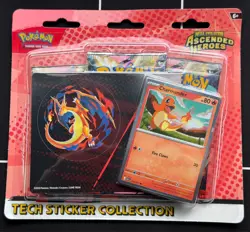 Pokemon: Ascended Heroes ME2.5 Charmander Tech Sticker Collection - New & Sealed - Image 1