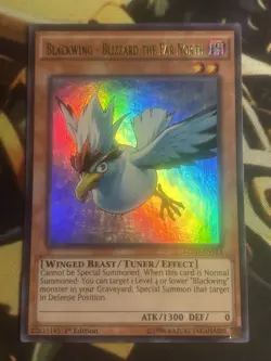 Yugioh: Blackwing - Blizzard the Far North - LC5D-EN113 - Ultra Rare - 1st Ed MP - Image 1