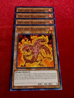 Yu-Gi-Oh! (x4) - Volcanic Scattershot - LD10-EN026 - 1st Edition - Unplayed Mint - Image 1
