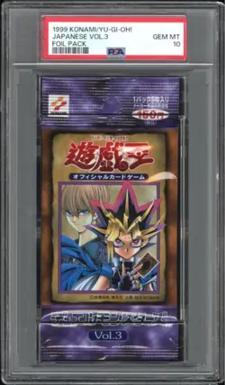 PSA 10 Yu-Gi-Oh Booster Pack vol.3 Foil Pack 1999 Japanese - Image 1