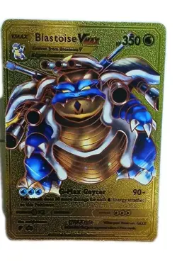 Pokemon Blastoise VMAX Gold Foil Card English Standard Size Card Stock Material - Image 2