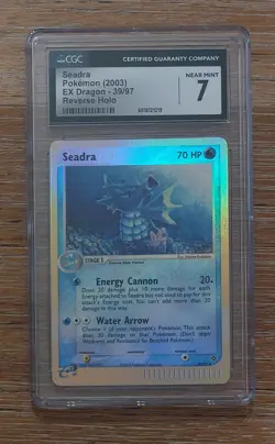 Seadra Pokemon Card 39/97 EX Dragon Reverse Holo CGC 7 Near Mint - Image 1