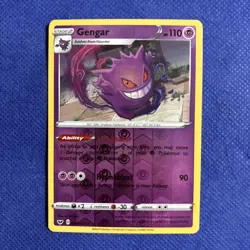 Pokemon Gengar Reverse Holo Rare Card 85/202 Sword & Shield - NM/mint - Image 1