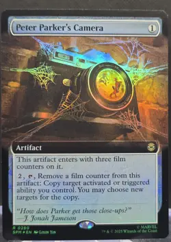 Peter Parker's Camera #280 Marvel's Spider-Man Extended Art Foil Rare - Image 1