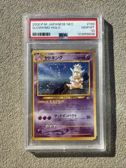 2000 POKEMON JPN NEO #199 SLOWKING-HOLO PSA 10 - Image 1