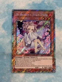 YUGIOH ASH BLOSSOM & JOYOUS SPRING PLATINUM SECRET RARE ALT ART RA04-EN025 - Image 1