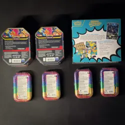 Pokemon TCG Lot Ascended Heroes ETB 2 Mega EX Tins 4 Paldea Friends Mini Tins - Image 2