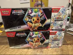Pokemon Prismatic Evolutions Surprise Box 2-Pack Booster Bundle | *NEW & SEALED* - Image 1